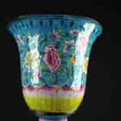 Chinese enamel goblet, lotus form, circa 1770 -2602