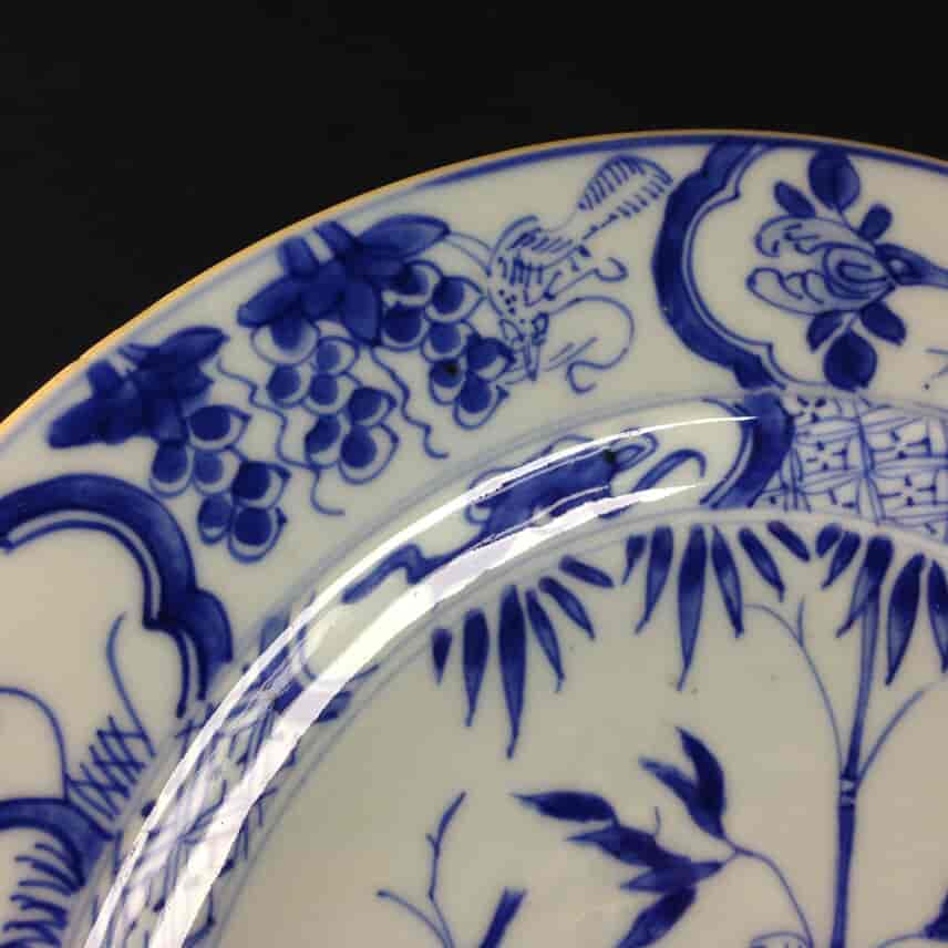 Chinese export plate, squirrel & grapes pattern, c. 1750 -2686