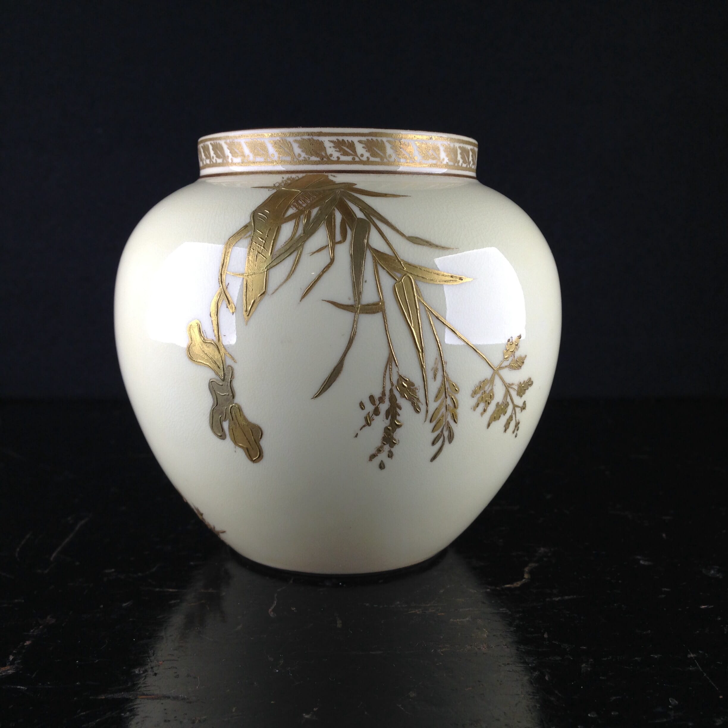 Copeland vase with gilded insects & branches, c.1880 -0