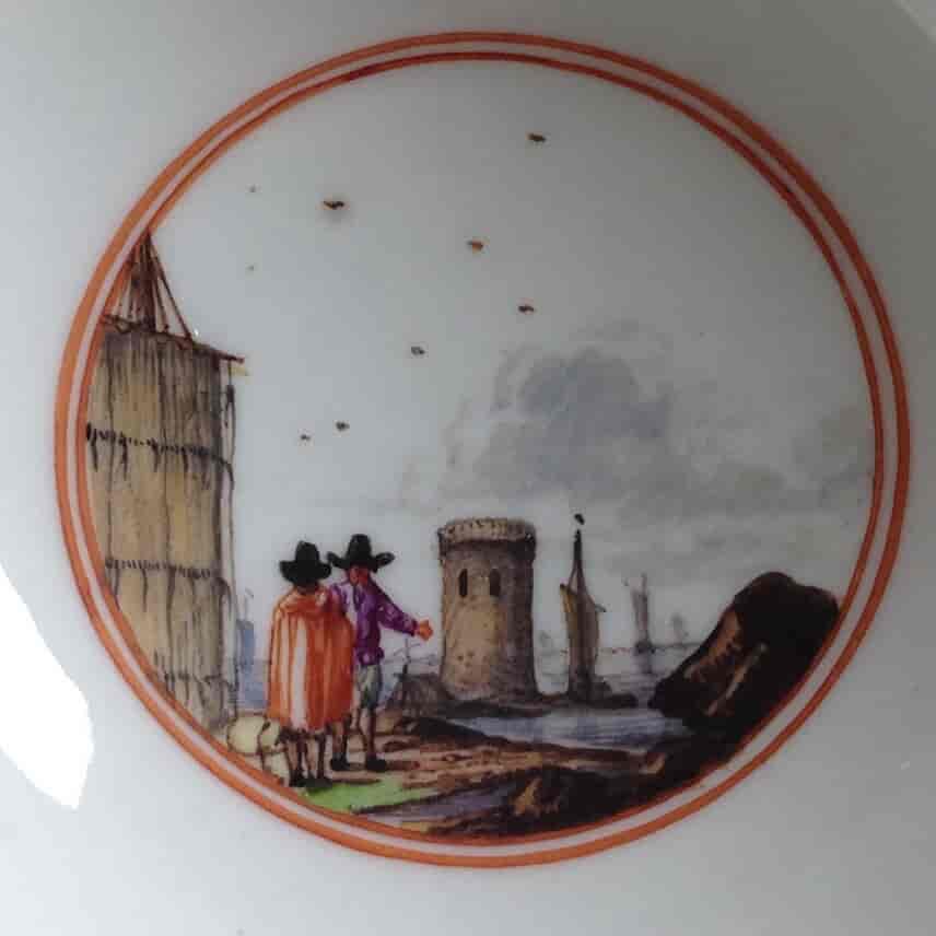 Meissen cup & saucer, Harbour & river scenes, C. 1740 -3033