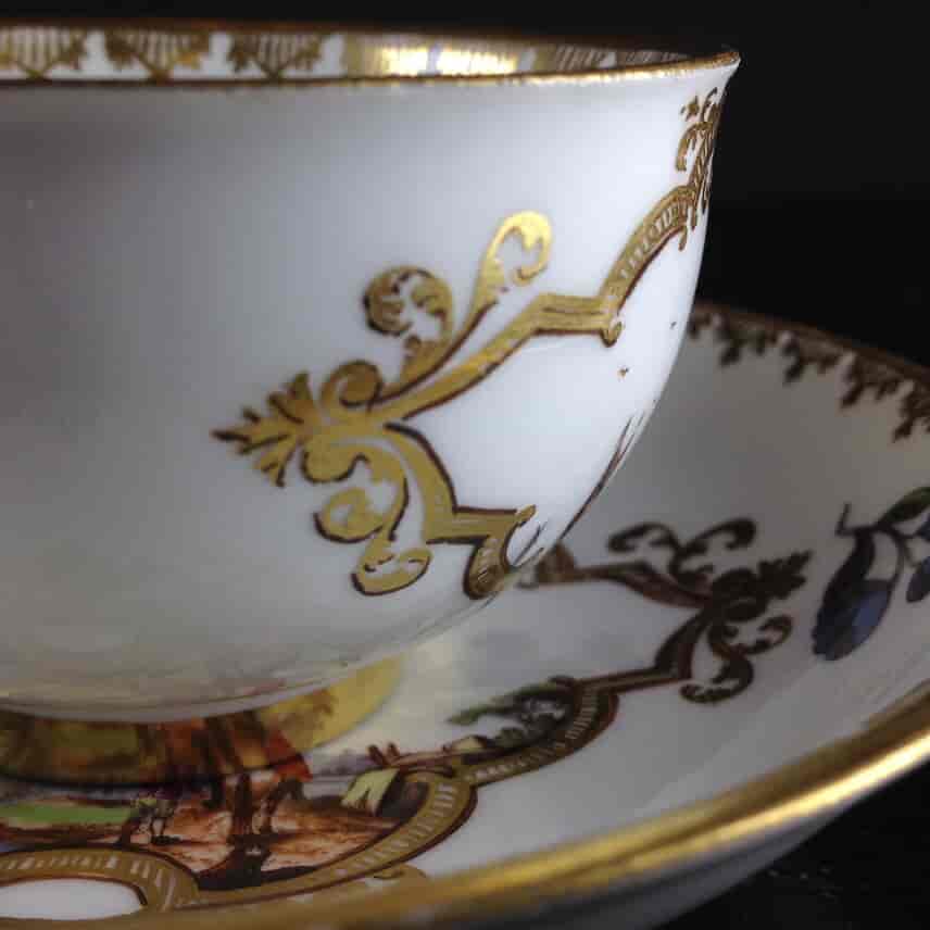 Meissen cup & saucer, Harbour & river scenes, C. 1740 -3034