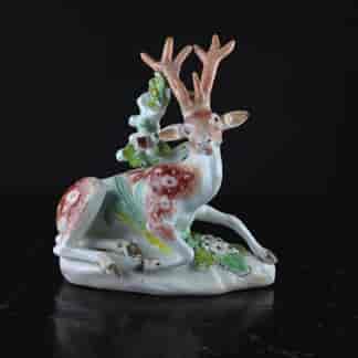Derby figure of a deer, facing right before a bocage, c.1780 -0