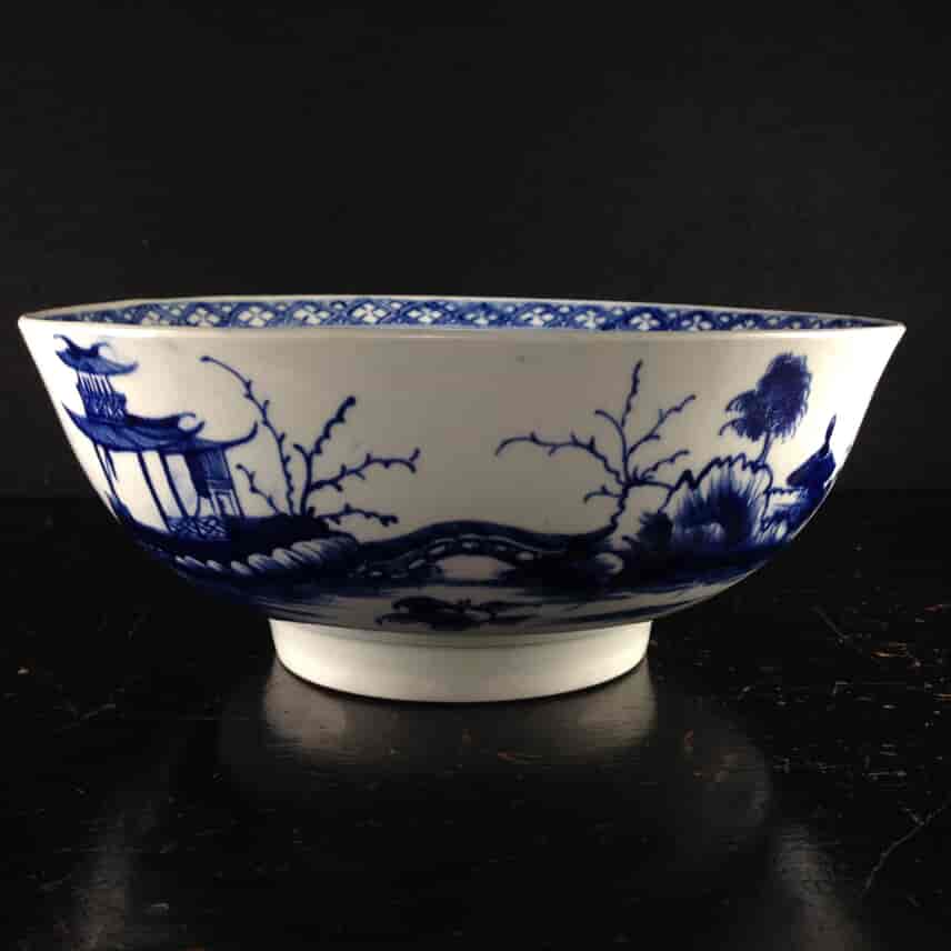Worcester punch bowl, precipice pattern, c.1765 -3483