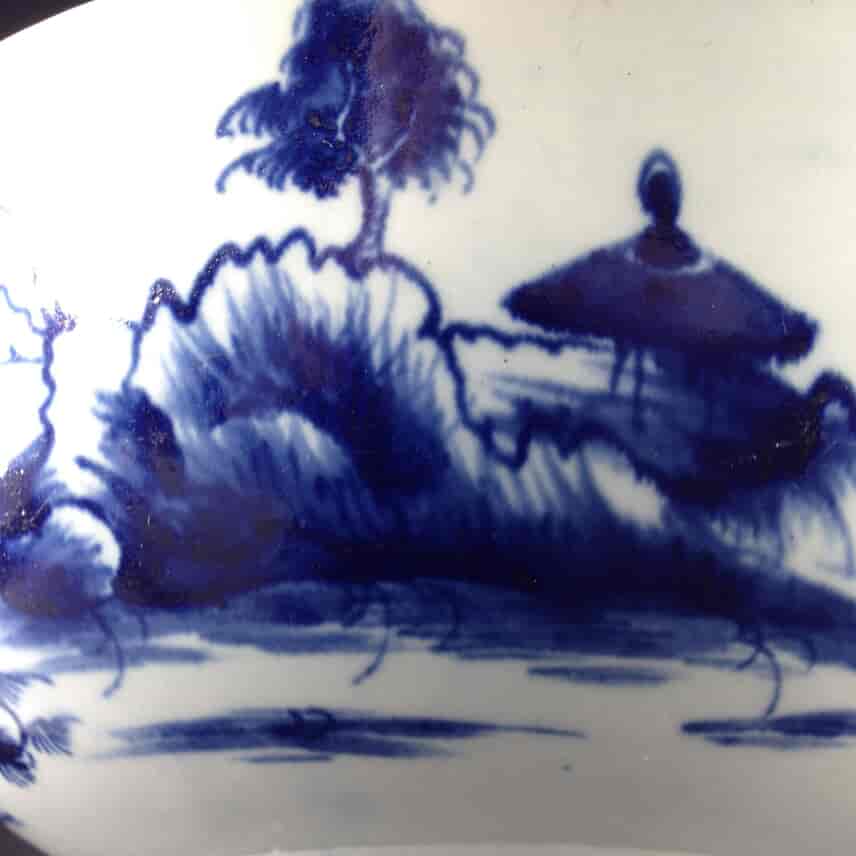 Worcester punch bowl, precipice pattern, c.1765 -3495
