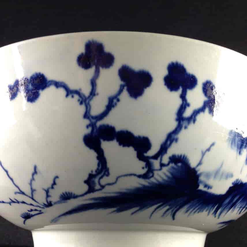 Worcester punch bowl, precipice pattern, c.1765 -3496