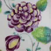 Bow hexagonal botanical plate, Circa 1765 -3707