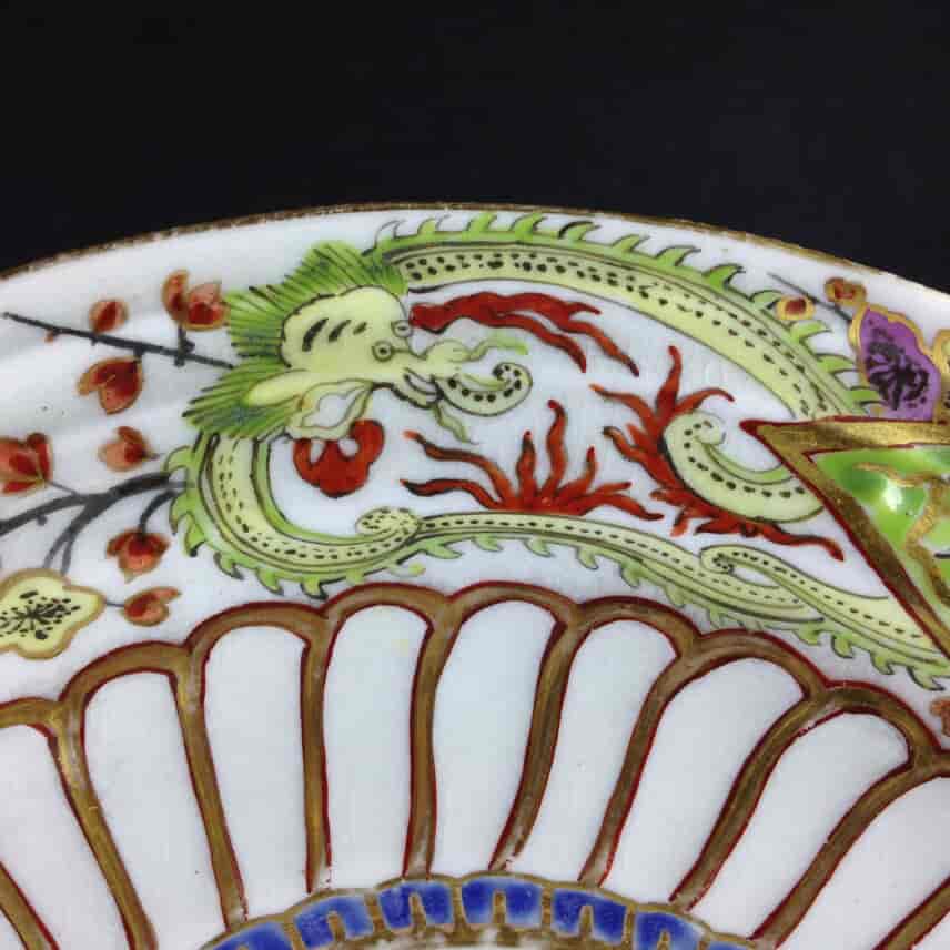 Worcester tureen stand, Brocade pattern, c. 1770 -3789