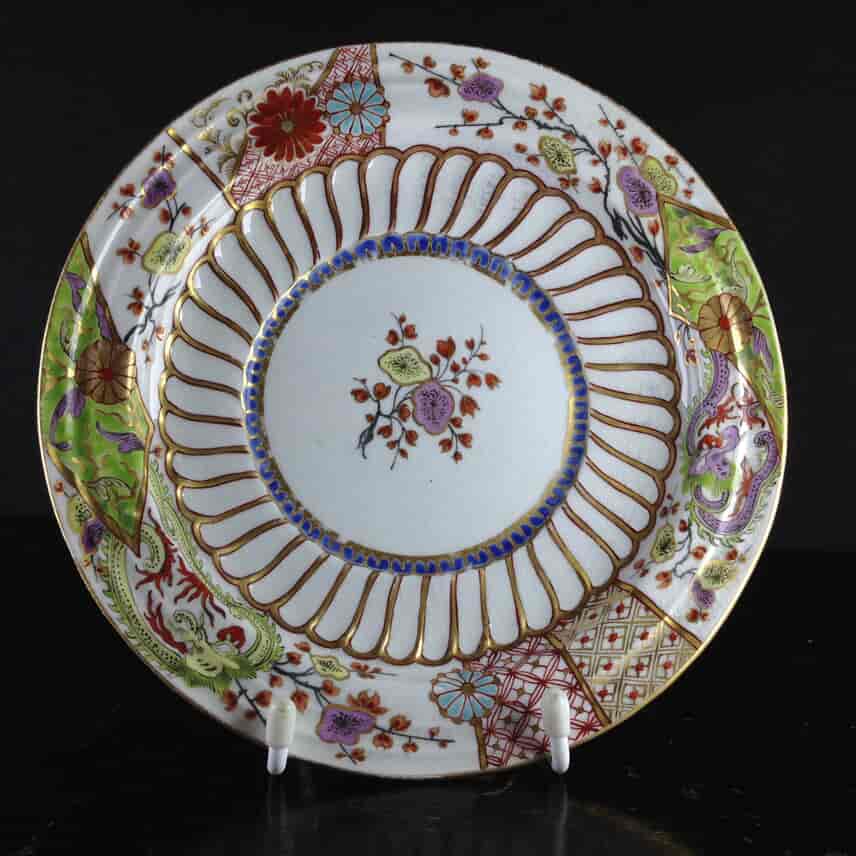 Worcester tureen stand, Brocade pattern, c. 1770 -0