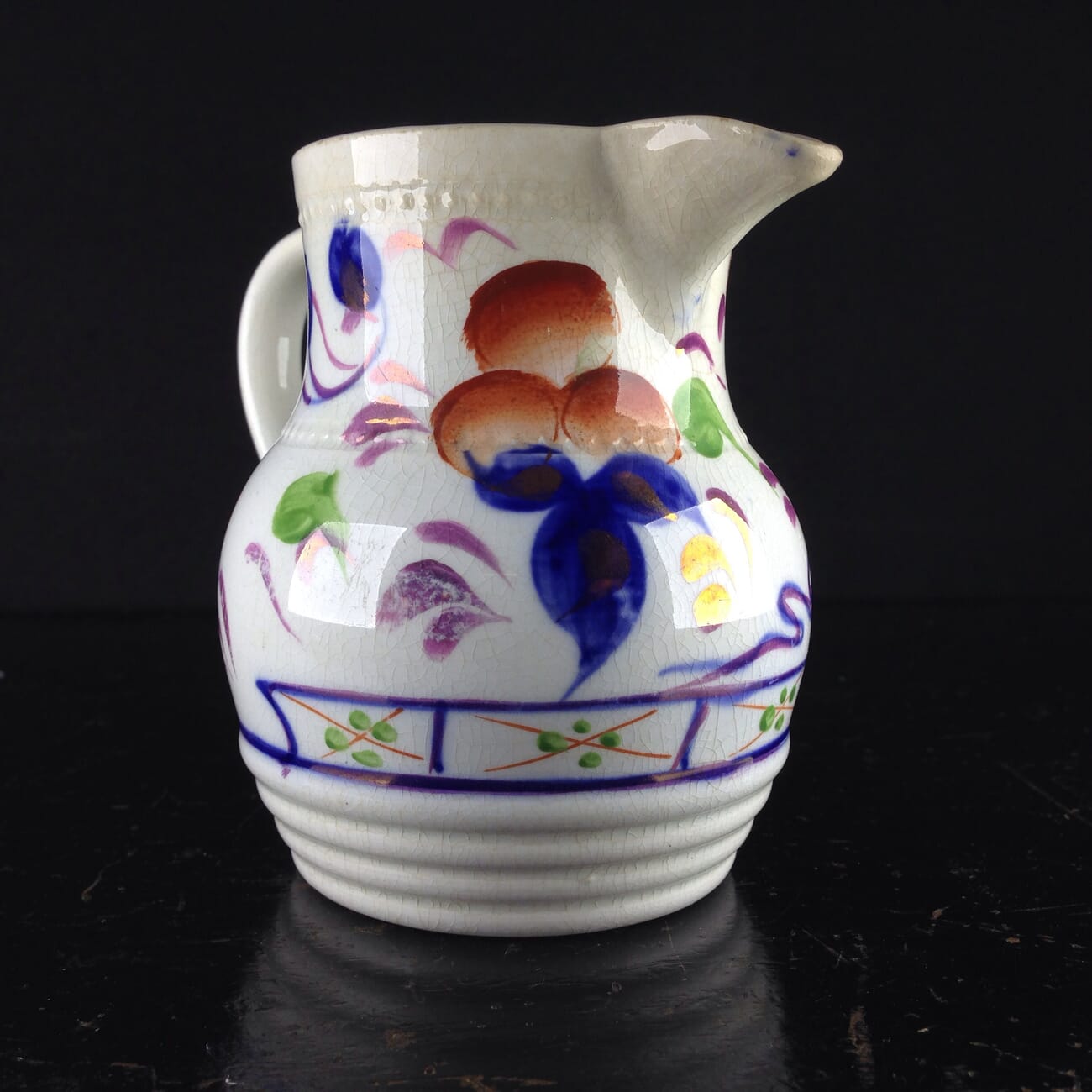 English Gaudy Welsh jug, c.1850. -3795