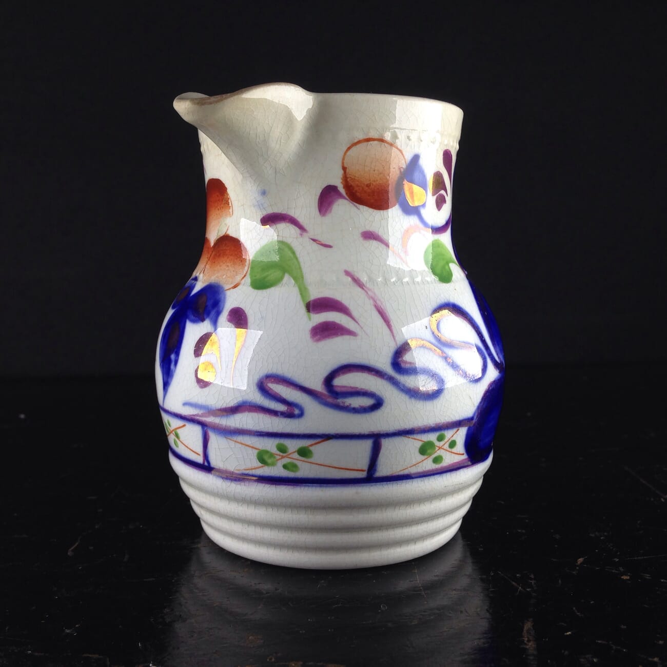 English Gaudy Welsh jug, c.1850. -3796