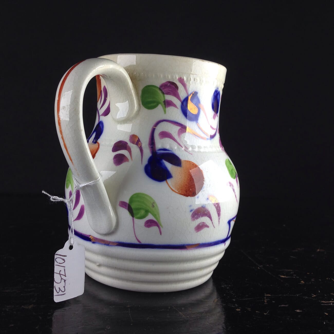 English Gaudy Welsh jug, c.1850. -3798