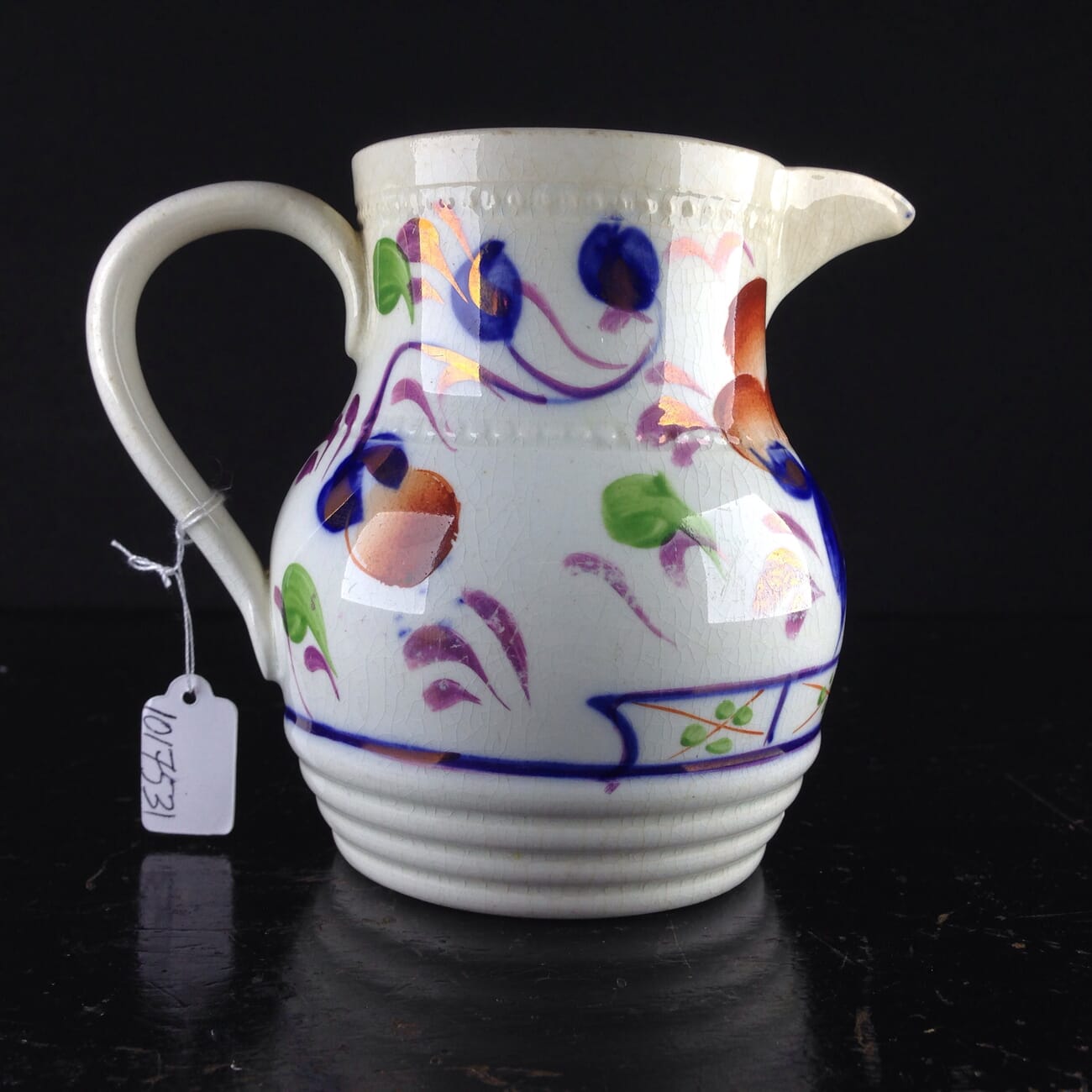 English Gaudy Welsh jug, c.1850. -3800