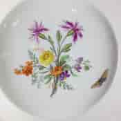 Berlin soup plate, flowers & butterflies, c.1790-3899