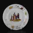 Swansea child's plate, titled The Flower Man, circa 1830 -0