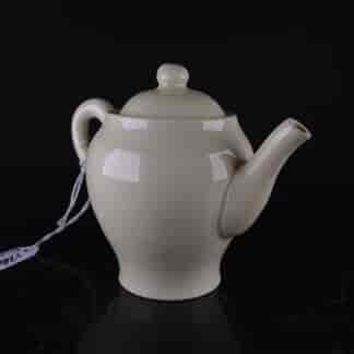 Miniature creamware teapot & cover, C. 1800 -0
