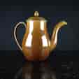 'Rockingham' pottery miniature coffee pot, Spode? c. 1840-0