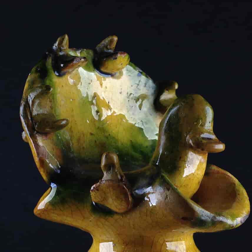 Pottery money box with a peacock, Dynott pottery circa 1850 -4509