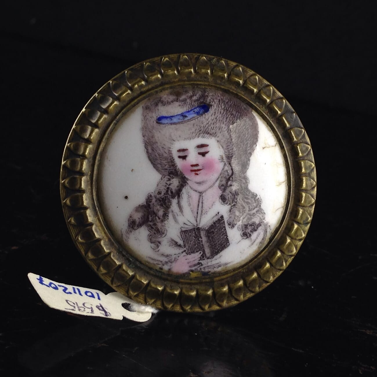 English enamel curtain tie, Circa 1780 -0