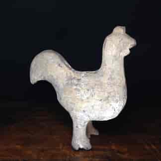 Chinese grey pottery model of a large rooster, Han Dynasty, 221 BC - 206 AD -0