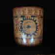 Mayan cylinder beaker, Hero Twins, c.800AD -0