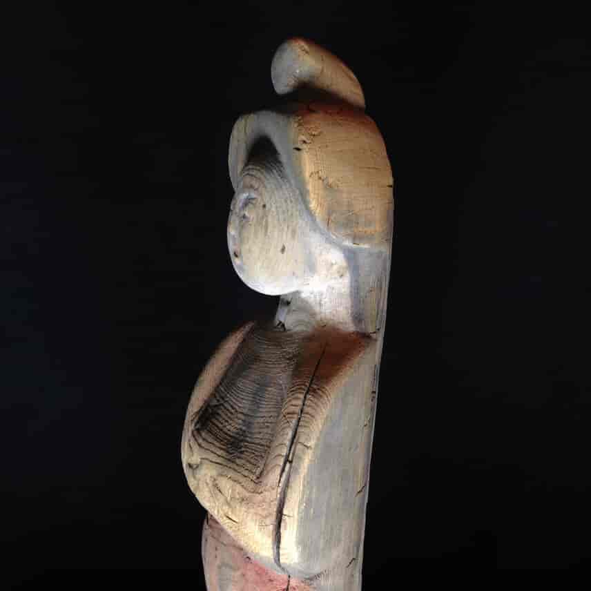 Tang dynasty figure of a lady, wood with pigments, 8th century AD -4790
