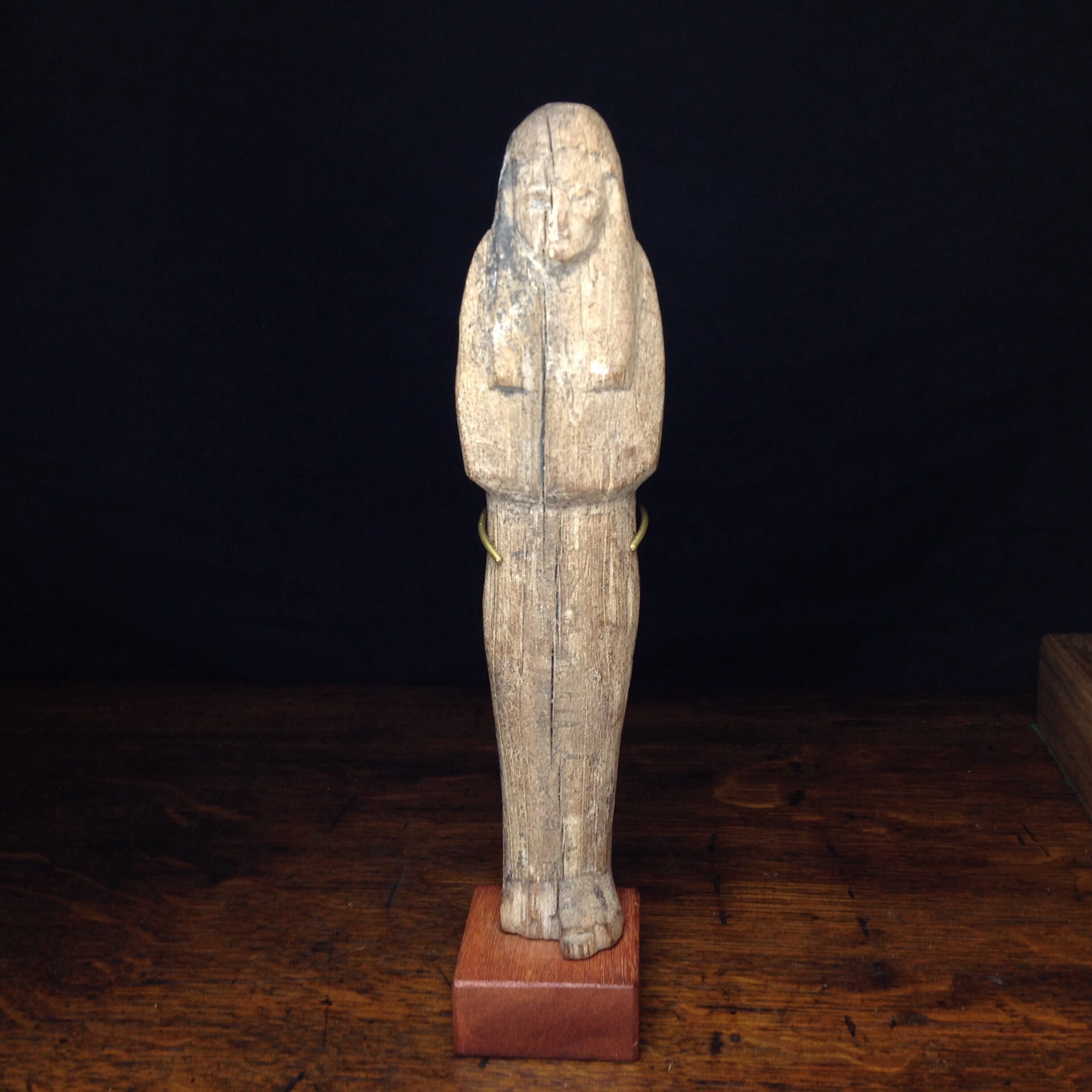 Wood shabti figure, late period, 664-342 BC -0