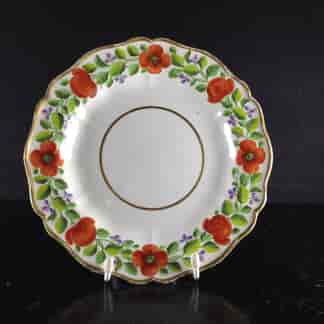 Swansea creamware plate, poppy pattern, impressed mark c.1810 -0