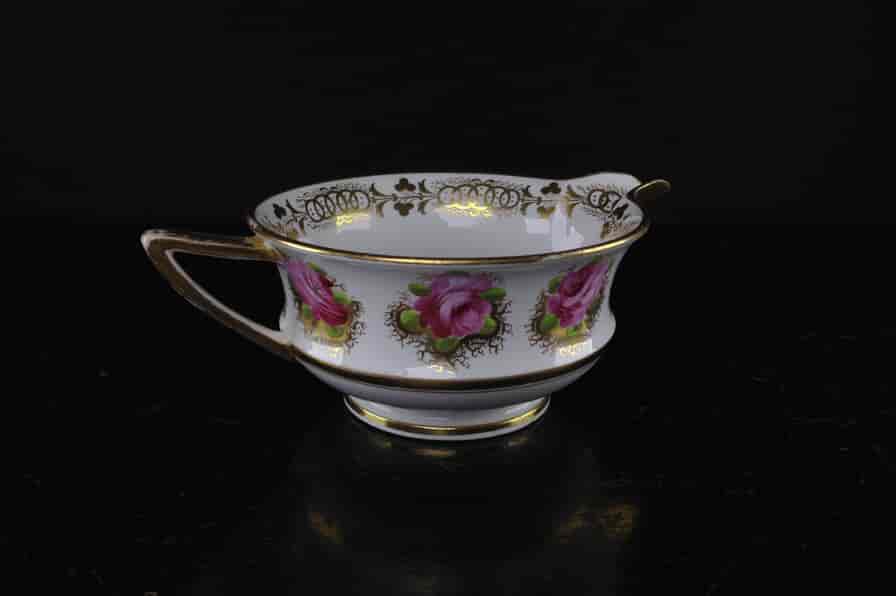 Etruscan shape milk jug, Davenport, rose pattern, c.1815-1357