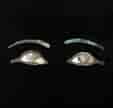 Egyptian bronze & limestone eyes, XXI - XXX Dynasty, -0