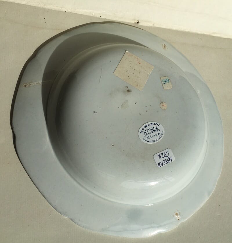 Small Spode Pearlware dish, boy & buffalo pattern, c.1810 -27363