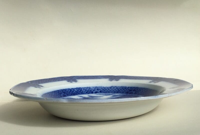 Small Spode Pearlware dish, boy & buffalo pattern, c.1810 -27362