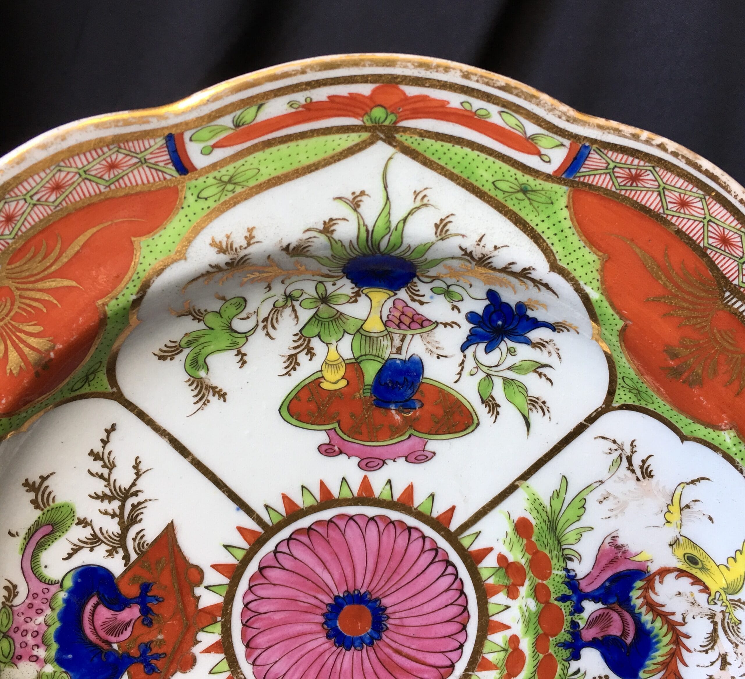 Chamberlain Worcester Dragons in Compartments plate, c.1796-8