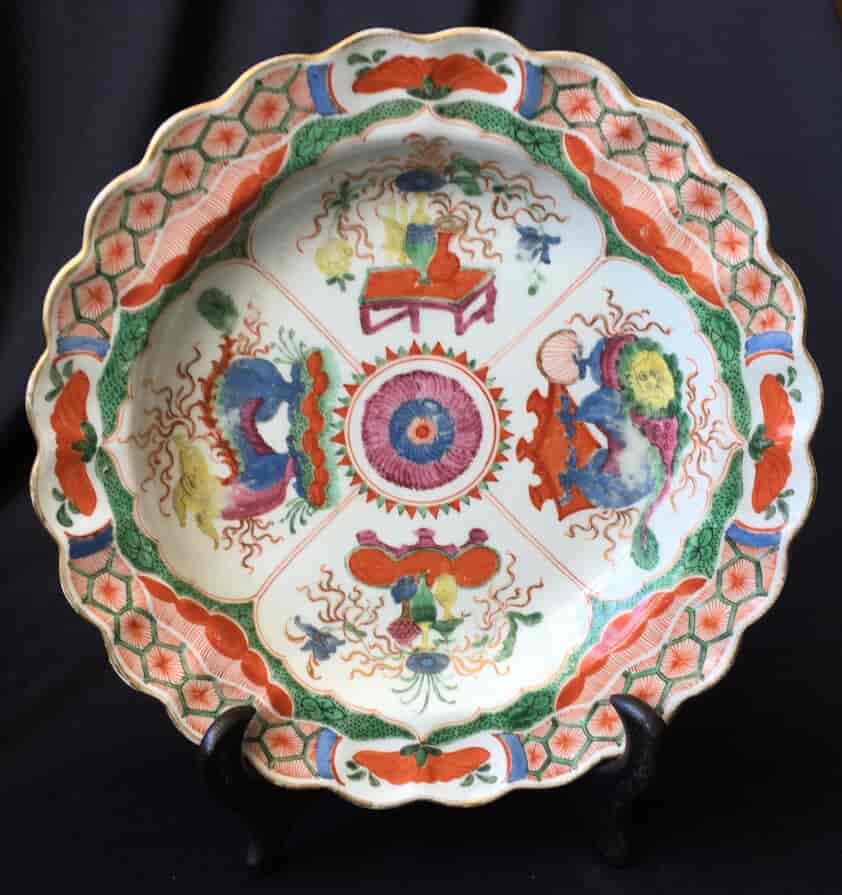 Worcester Dragons in Compartments plate, c.1770 -0