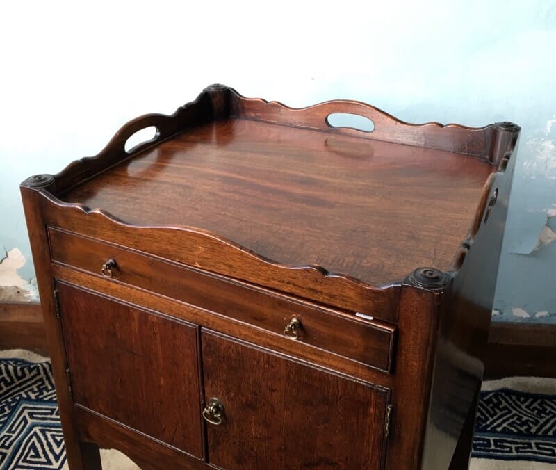 George III mahogany bedside cabinet, C. 1790 -24875