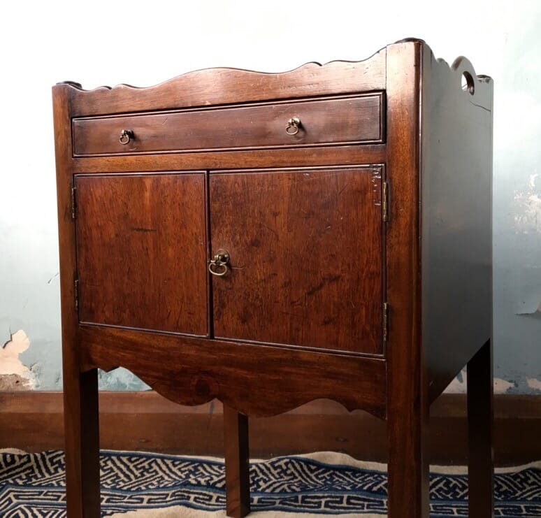 George III mahogany bedside cabinet, C. 1790 -24878