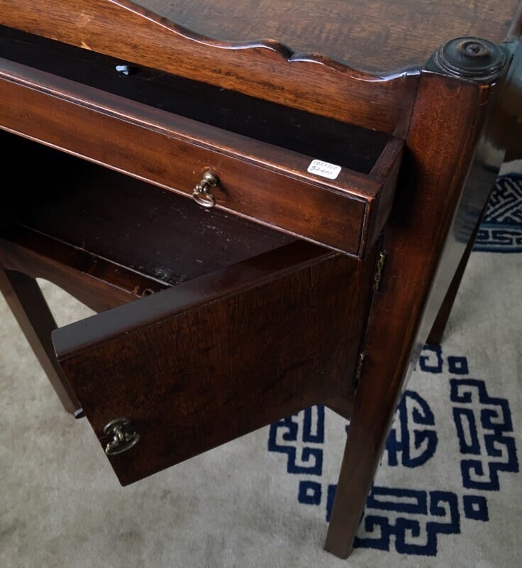 George III mahogany bedside cabinet, C. 1790 -24877
