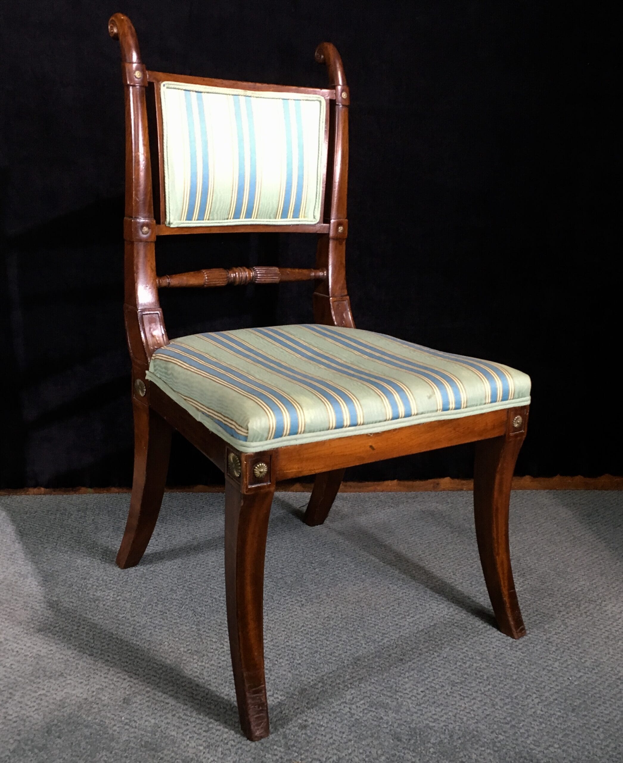 Regency mahogany chair, ormolu mounts, c.1815 -0