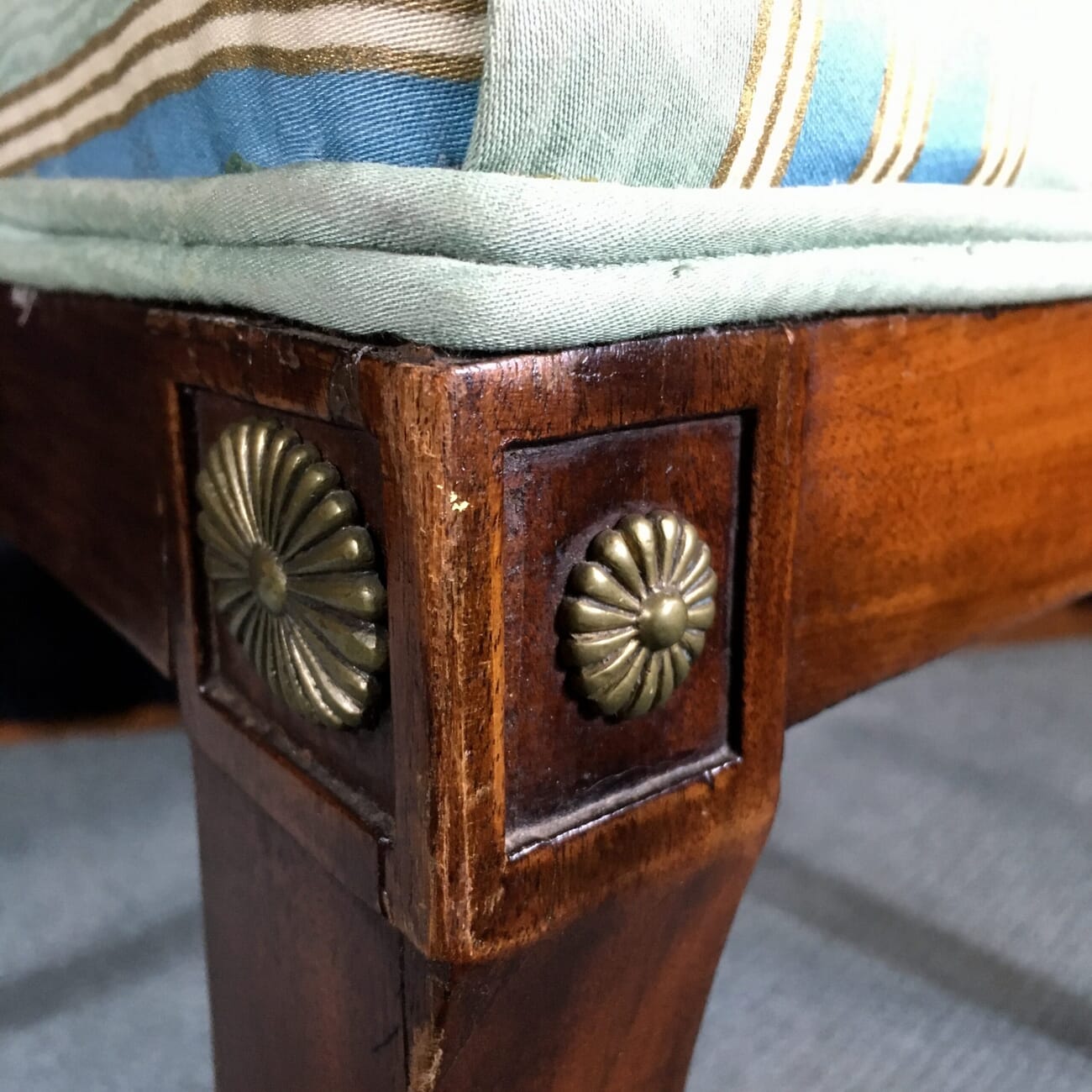 Regency mahogany chair, ormolu mounts, c.1815 -19482