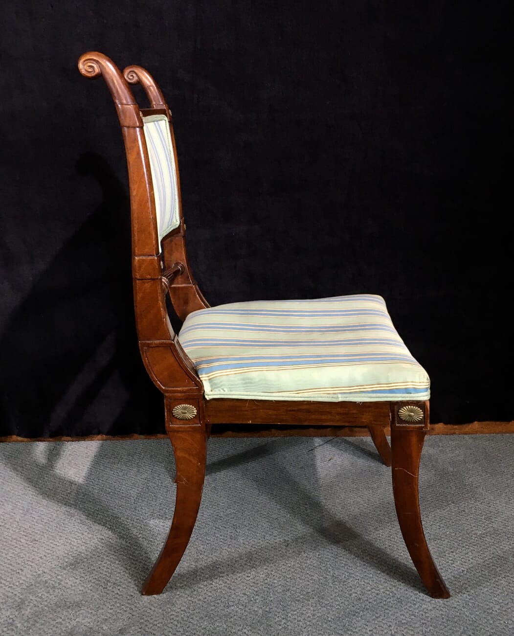 Regency mahogany chair, ormolu mounts, c.1815 -19485
