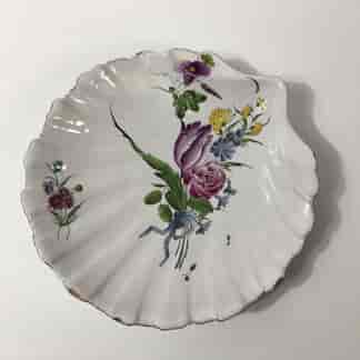 French faïence shell shape dish, attributed to Strasbourg, c. 1765 -0