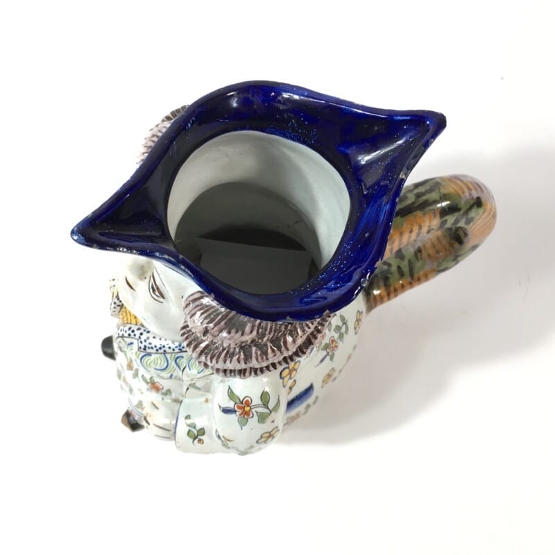 French faience Jacqueline character jug, 18th/19th century -23198