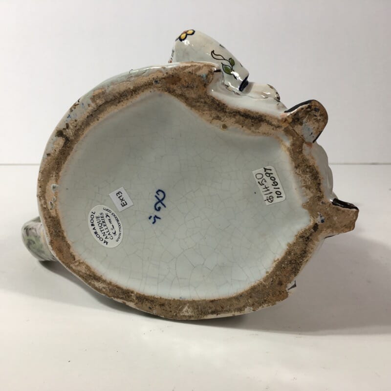 French faience Jacqueline character jug, 18th/19th century -23202