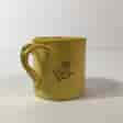 Marseilles faience coffee can, yellow ground & wishbone handle, c.1760 -0