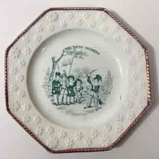Child's plate - Davenport YOUNG SOLDIERS- dated 1844 -0