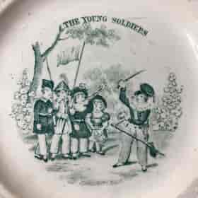 Child's plate - Davenport YOUNG SOLDIERS- dated 1844 -23131