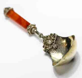 Renaissance style agate & silver gilt spoon, C. 1880 -0