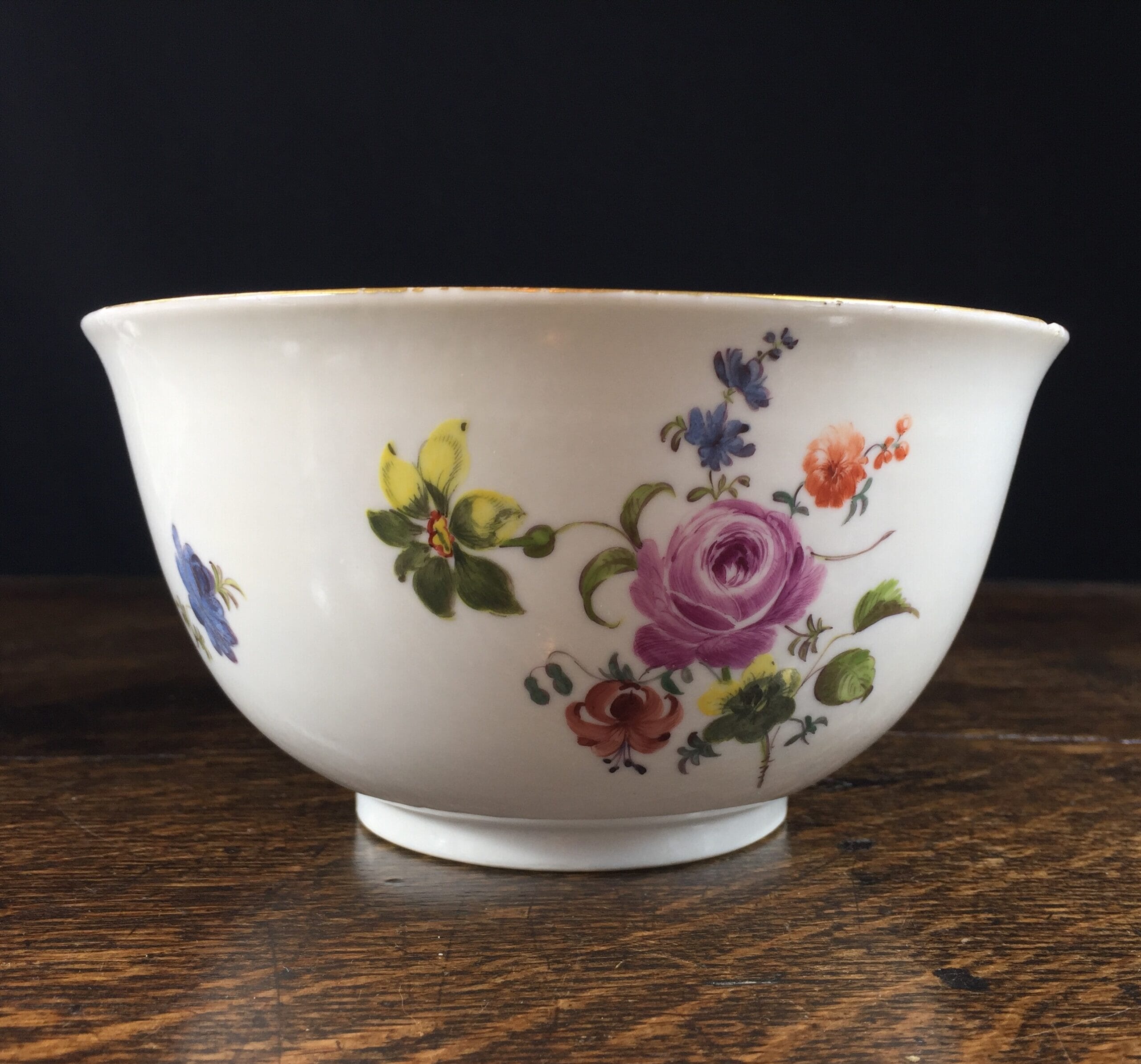 Meissen waste bowl painted with flowers, c. 1750 -0