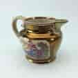 Victorian lustre jug, Hope print with purple lustre, c. 1820 -0