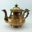 Victorian copper lustre teapot, C 1850.-6419
