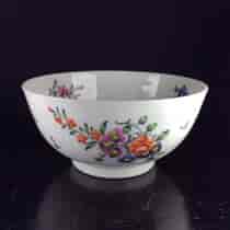 Worcester waste bowl, James Giles flower groups, crossed swords mark, c. 1765 -0